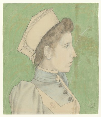 Retrato da enfermeira Nelly Portret de Nelly Goudkade de Jan Toorop