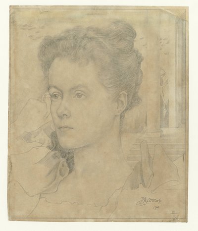 Retrato da mulher de Jan Toorop Annie Hall ou da sua irmã Janet Hall de Jan Toorop