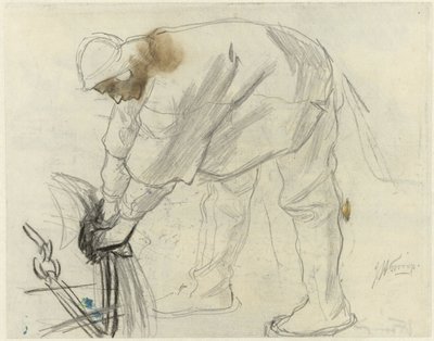 Estudo de um marinheiro com uma âncora de Jan Toorop