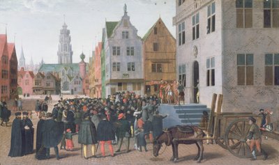 Ecce Homo (Cristo Mostrado ao Povo) c.1565 (óleo sobre tela) de Jan Van Wechelen