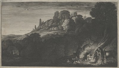 A Fuga para o Egito (gravura) de Jan Van de II Velde