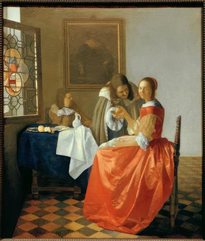 A garota com o copo de vinho de Jan Vermeer van Delft