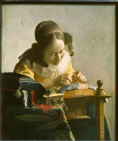 O Spitzenklöpplerin de Jan Vermeer van Delft