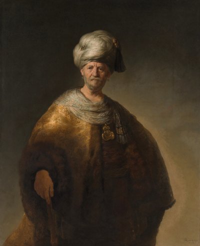 O Nobre Oriental também conhecido como O Nobre Eslavo - Pintura de Rembrandt van Rijn de Johannes Vermeer