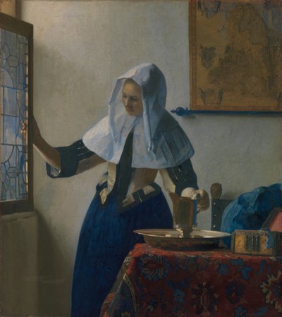 Jovem mulher com um jarro de água, ca. 1662 de Jan Vermeer van Delft