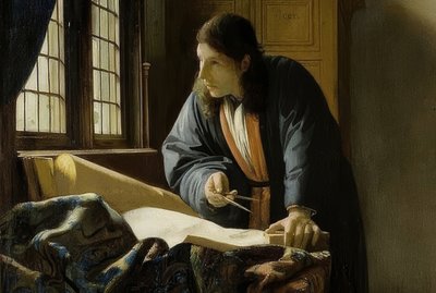 O geógrafo (detalhe). 1669 de Jan Vermeer van Delft