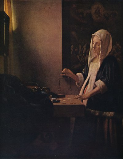 Mulher segurando um equilíbrio, c1664 de Jan Vermeer van Delft