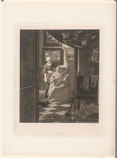 A carta de amor (título original) de Jan Veth (signed by artist)