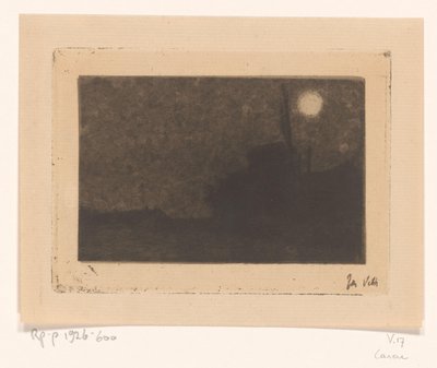 Moinho em Laren ao luar de Jan Veth (signed by artist)