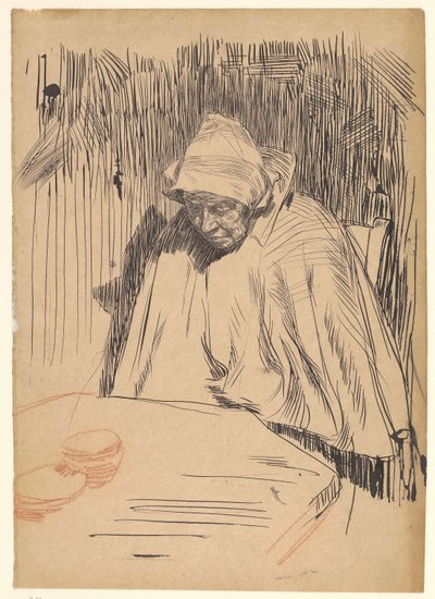 Velha na mesa (Malle Teun) de Jan Veth
