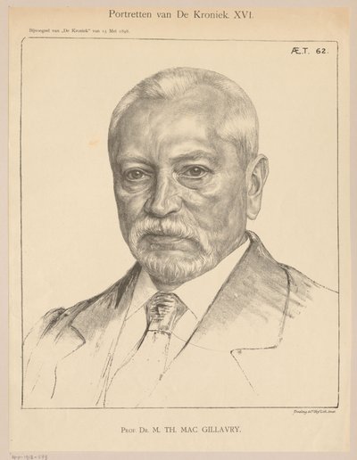 Retrato de Theodorus Hendrik Mac Gillavry aos 62 anos de Jan Veth