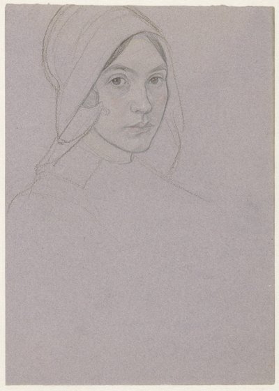 Retrato de uma menina com touca (Karen?) de Jan Veth
