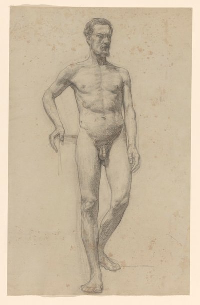 Nu masculino de pé, visto de frente de Jan Veth