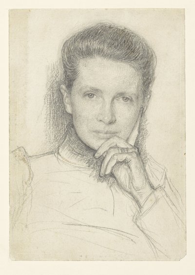 Estudo para o retrato da Sra. K.C. Boxman-Winkler de Jan Veth