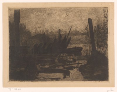 Naufrágios numa paisagem de pólder de Jan Veth