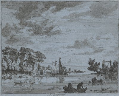 Actividade num rio
Te, Scholenaar (título sobre o objecto)
Paisagens da zona de Haarlem (título da série)
Gesigten buijten Haarlem, Feito por Gesigten buijten Haarlem. J.V.V. (título da série sobre o objecto) de Jan Vincentsz. van der Vinne