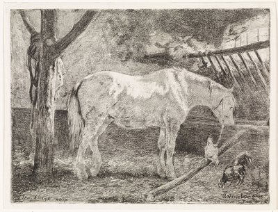 Cavalo em estábulo de Johannes Martinus Vrolijk