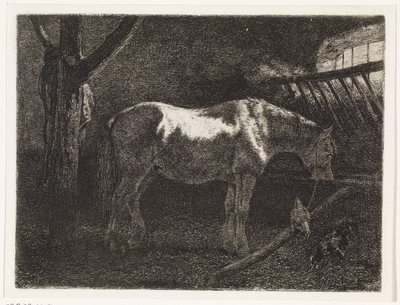 Cavalo em estábulo de Johannes Martinus Vrolijk
