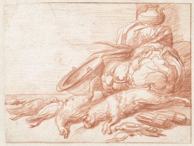 Natureza morta com lebre e aves de Jan Weenix (possibly)