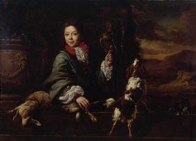 O Rapaz do Falcoeiro (óleo sobre tela) de Jan Weenix