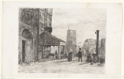 Vista da Igreja de São Martinho em Woudrichem de Jan Weissenbruch