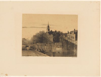 Paisagem de Cityscape com fosso de Jan Weissenbruch