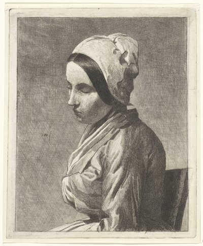 Estudo de uma mulher sentada de Jan Weissenbruch