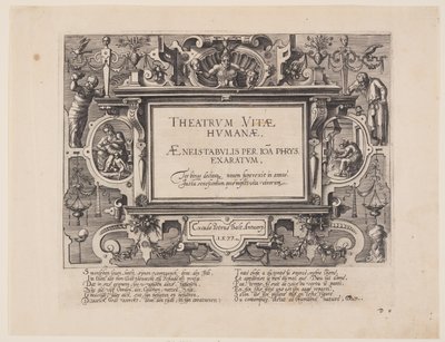 Frontispício, de Theatrum Vitae Humanae (As Idades do Homem) de Jan Wierix