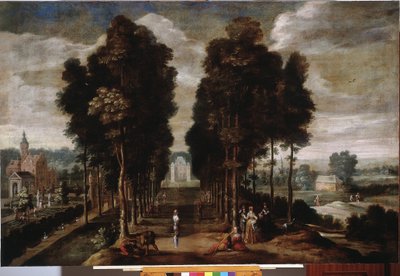 O parque do castelo Pintura de Jan Wildens (1586-1653) Genes do século XVII, Musei di Strada Nuova (ex Palazzo Bianco) de Jan Wildens