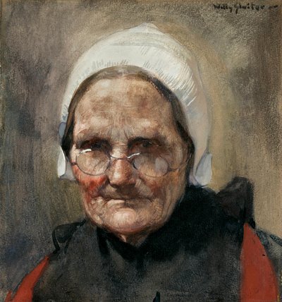 Katwijk Fishwife, ou Fishwife de Katwijk (aguarela, guache e lápis sobre papel) de Jan Willem Sluiter