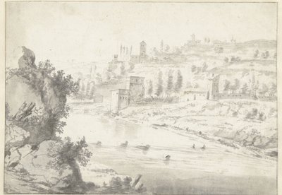 Paisagem com o vale do rio Rhône, perto de Vienne de Jan Worst