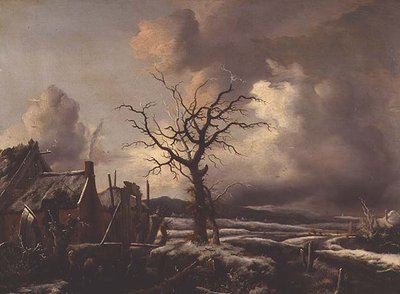 Uma Paisagem de Inverno de Jan Wouwerman