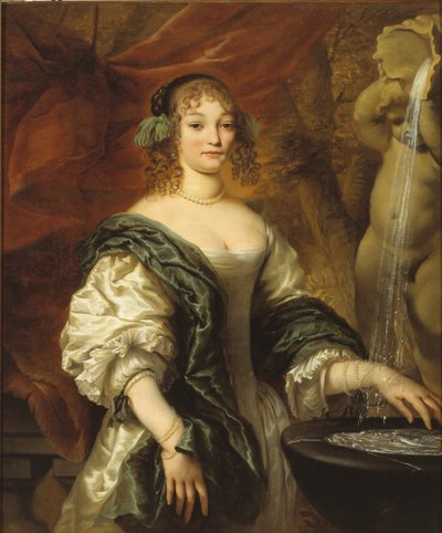Retrato de uma jovem junto a uma fonte, segunda metade do séc. de Jan de Baen