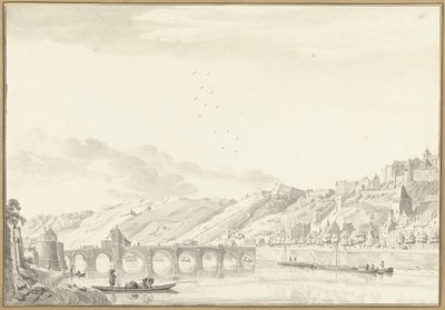 Vista da cidade e do castelo em Namur de Jan de Beijer