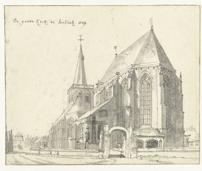 Grande Igreja em Sonsbeck A grande igreja em Sonsbeek (título no objeto) de Jan de Beijer