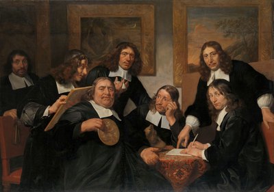 Os Governadores da Guilda de São Lucas, Haarlem, 1675 de Jan de Bray