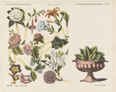 Como fazer um buquê de flores / (1) (título no objeto) Novas estampas infantis holandesas (título da série no objeto) Estampas do Funke (título da série no objeto) de Jan de Haan