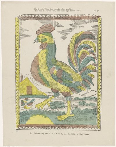 Agora que deixei meu inimigo bastante confuso / Então eu passo incansavelmente / De volta à minha casa camponesa (título no objeto) de Jan de Lange (II)