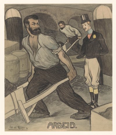 Trabalho (título sobre o objecto) de Jan de Waardt (signed by artist)