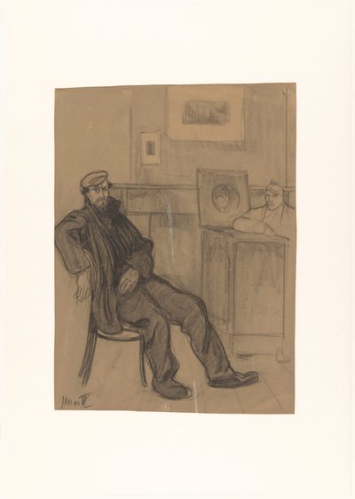 homem na cadeira de Jan de Waardt (signed by artist)
