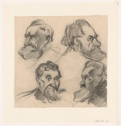 cabeças masculinas de Jan de Waardt