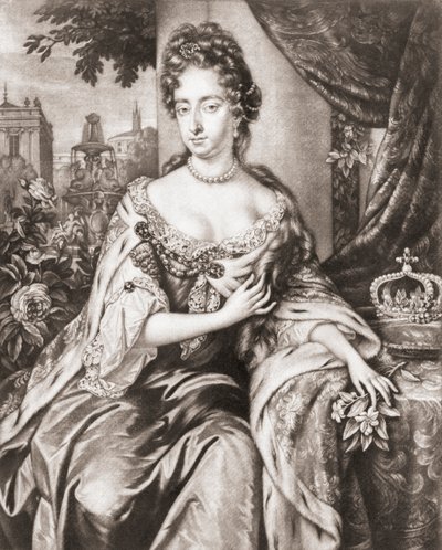Rainha Maria II da Inglaterra, Escócia e Irlanda. de Jan or Verkolye (after) Verkolje