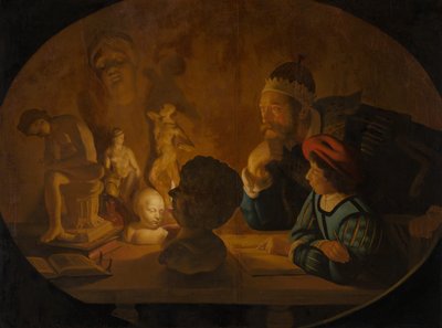 A lição de desenho, 1634 de Jan ter Borch or Terborch