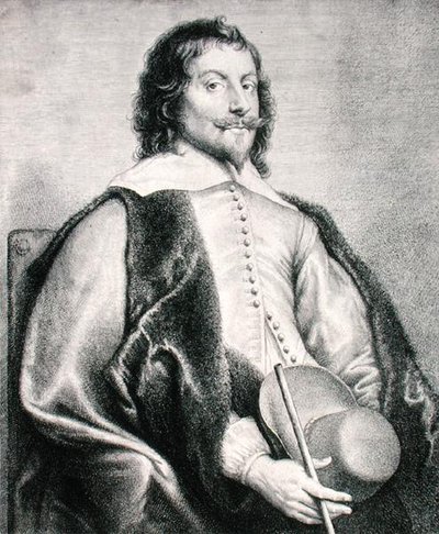 Nicolas Lanier (b.1588) gravada por Lucas Vostermans (gravura) de Jan the Elder (after) Lievens