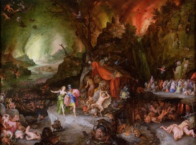 Enéias e a Sibila no Mundo Inferior de Jan the Elder Brueghel