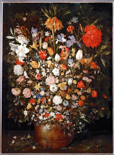 Grande ramo de flores num ... (óleo sobre madeira de carvalho) de Jan the Elder Brueghel