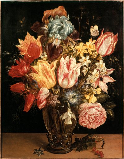 Bouquet de tulipas Pintura por Jan Bruegel (ou Breugel ou Brueghel ou Breughel) o primeiro conhecido como Bruegel de Velours (1568-1625). Século XVII. Colecção privada de Jan the Elder Brueghel