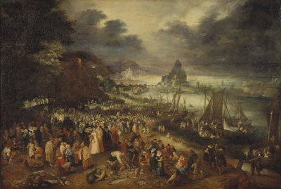 Cristo pregando do barco, 1606 de Jan the Elder Brueghel