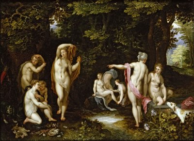 Diana e Actaeon, ca 1595 de Jan the Elder Brueghel