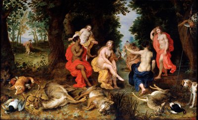 Diana Descansa na Caça, final do século XVI ou início do século XVII de Jan the Elder Brueghel
